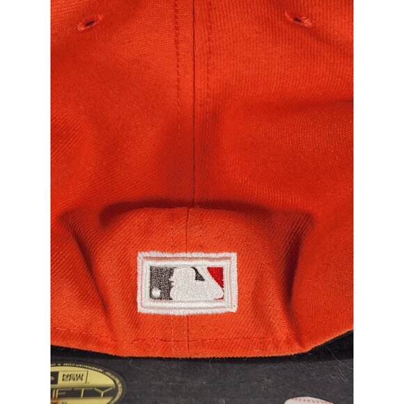 NOS Houston Astros New Era Flex Fit Cap Black & Orange 3d Embroidery sz M/L - Picture 4 of 9